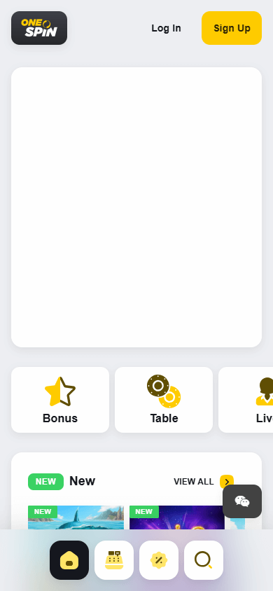 One Spin Casino Mobile screenshot
